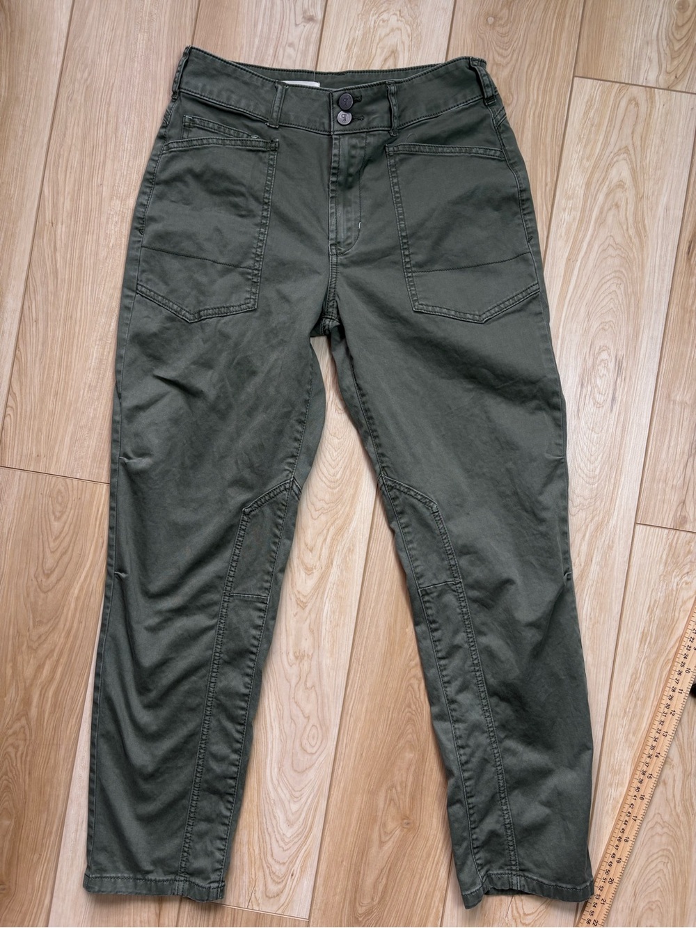 Pilcro Military Utility Olive Green Pants 27
